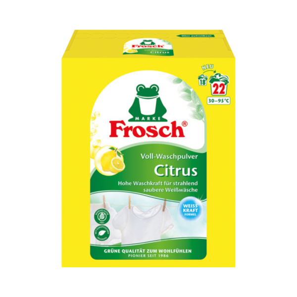 Frosch Waschmittel Citrus, Vollwaschmittel ­Pulver, 1.450kg